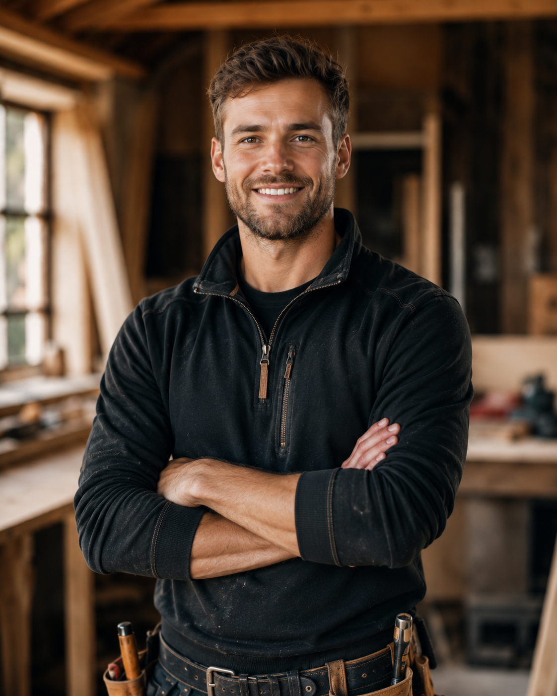 Oscar Berg, interior carpenter at Trygga